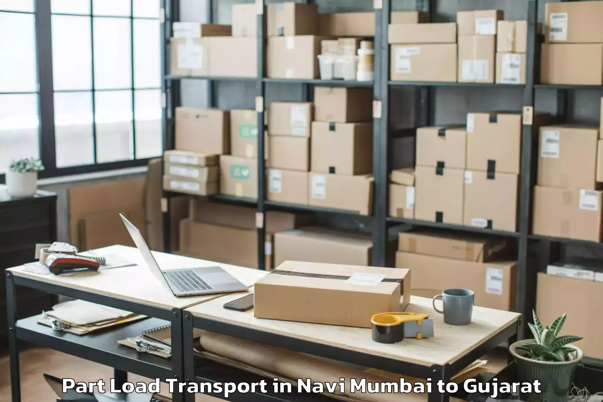 Leading Navi Mumbai to Bhiloda Part Load Transport Provider